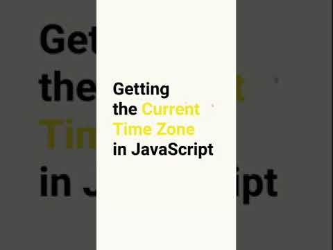 Getting the Current Time Zone in JavaScript