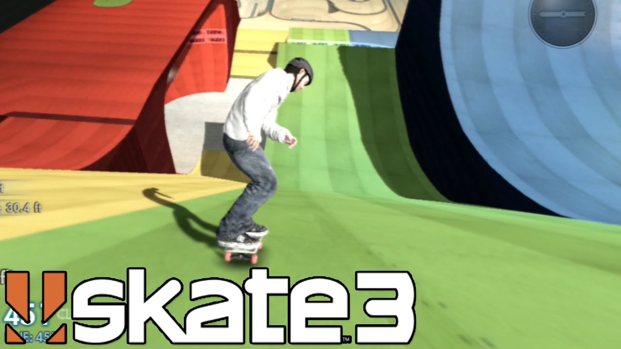 Skate 3 Meio Looping e Salto Entre Mega Rampas! (Skate Share Pack