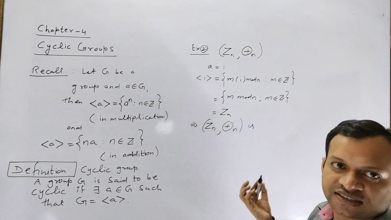 Chapter 4 || Part -1 || Introduction of cyclic group|| J. Gallian - YouTube