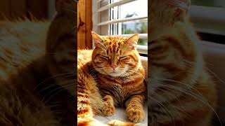 ☀️ Orange Cat Enjoying the Warm Sunshine 🐱💤