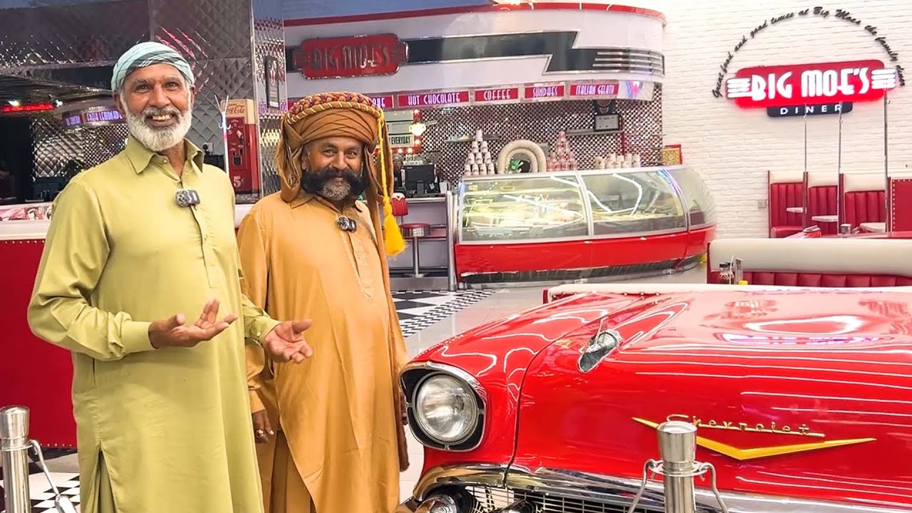 Tribal People Experience American Burgers in a Retro Cadillac Diner!