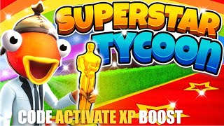 SUPERSTAR TYCOON MAP FORTNITE CREATIVE 2.0 - CODE ACTIVATE DOUBLE XP BOOST MISSION screenshot 5