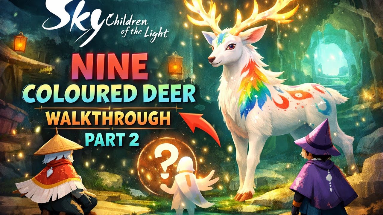 Sky children of the light Nine coloured deer walkthrough part 2 🦌#gaming #adventuregame #youtube