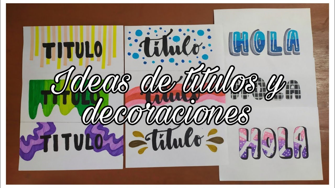 Ideas de títulos bonitos SIN LETTERING + ideas para decorar - thptnganamst.edu.vn