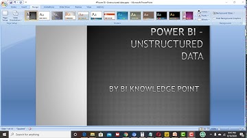 20#Power BI –Unstructured data by  #BIKnowledge Point,