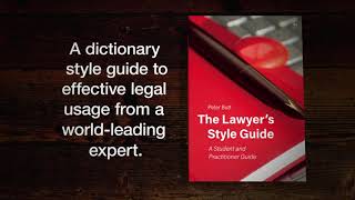 'The Lawyer's Style Guide' by Peter Butt - Trailer
