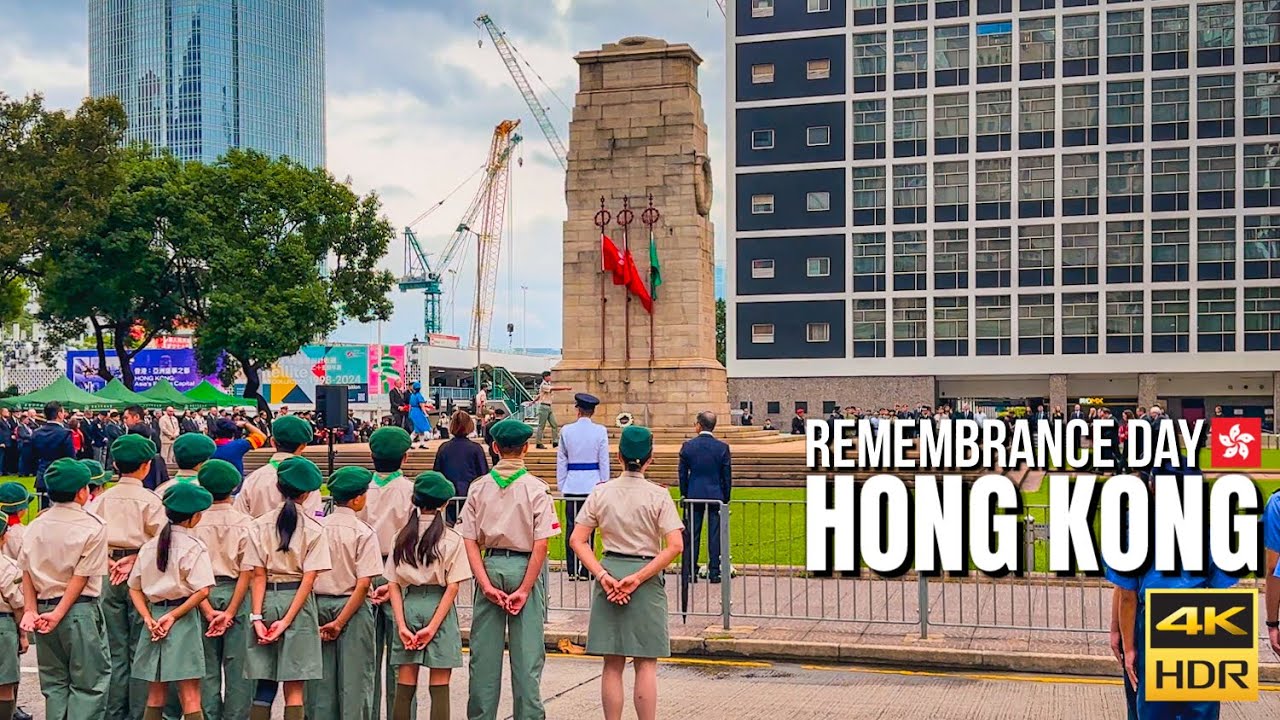 Hong Kong — Remembrance Day 2024【4K HDR】 | The Cenotaph - YouTube
