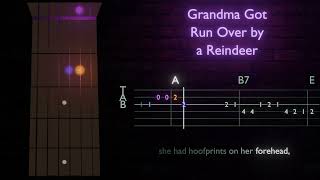 Grandma Got Run Over by a Reindeer 🎸 Easy Guitar Tab | Play Along with Chords & Lyrics