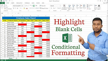 How to Highlight Blank Cells in Microsoft Excel | Conditional Formatting in Excel