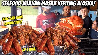 REKOR SEA FOOD PINGGIR JALAN! PERTAMA KALI LIAT KING CRAB!  KAGET BINGUNG MASAKNYA.