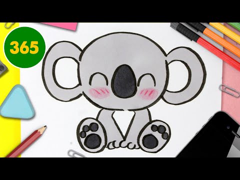 Video: Come Si Disegna Un Koala Con Una Matita