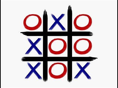 tic tac toe - blue red - optional Stock Photo - Alamy