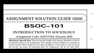 BSOC 101 Ignou Solved Assignment 2020-21