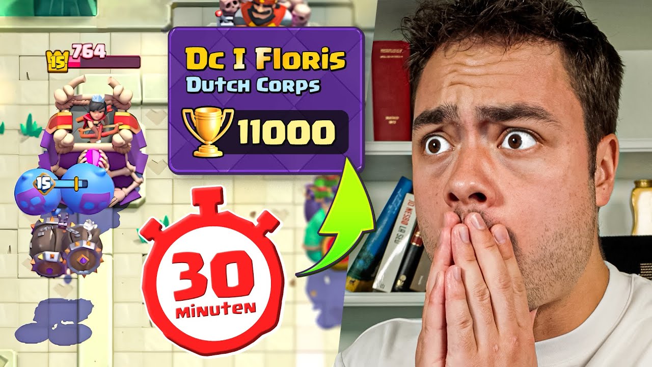 Halfuur Pushen met Skeleton Barrel Evolution op Clash Royale!