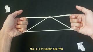 How to make A one Mountain with rope or string figure step by step easy and simple tutorial