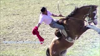 Jineteada   Diego Almada en el Potro Reservado &quot;El  Pampero&quot;  de José Luis Gonzalez Prado 2019