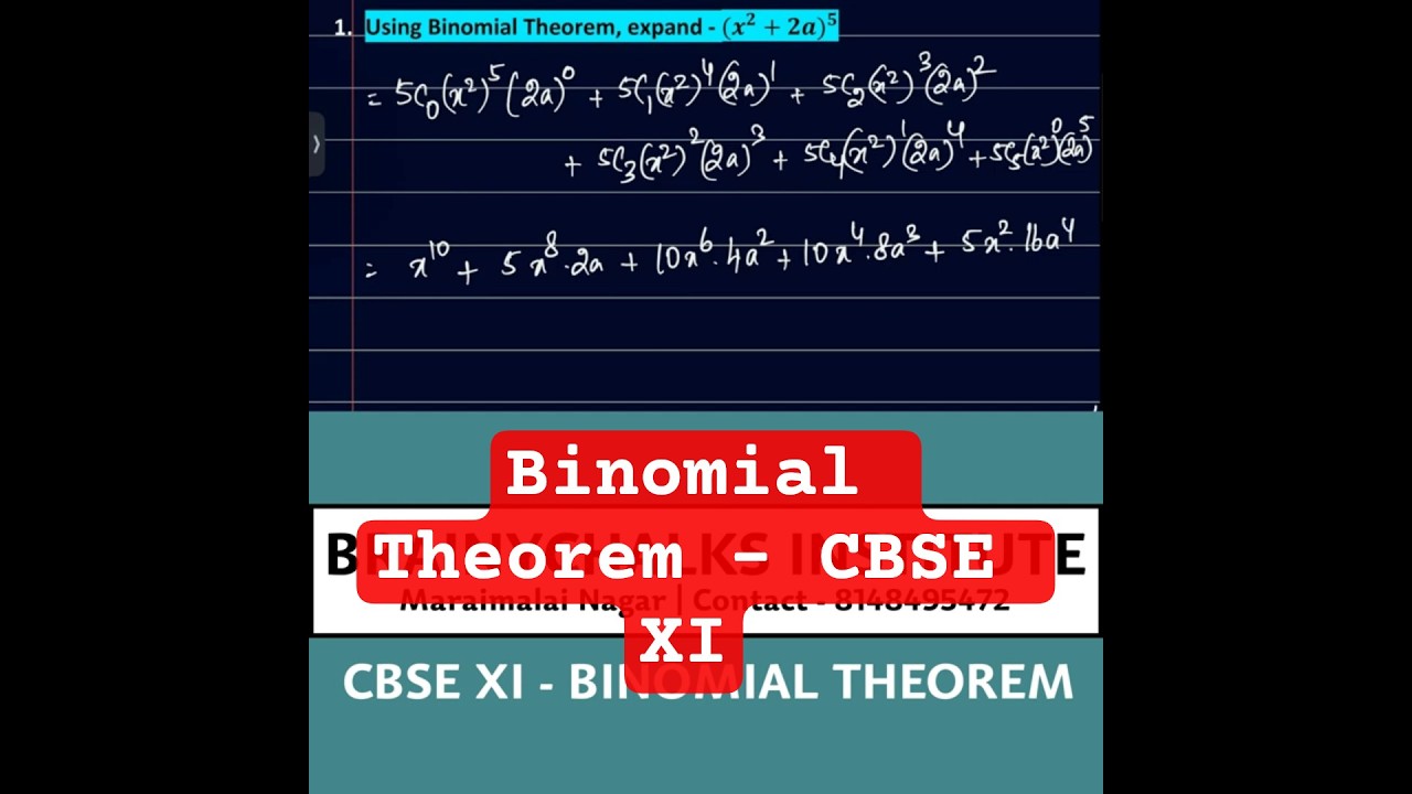 Binomial Theorem - (x^2+2a)^5 