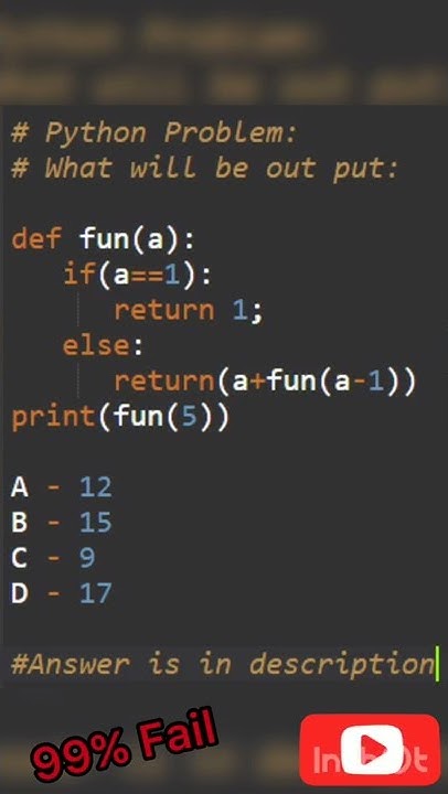 Practice Tricky Python Problem 11 - YouTube