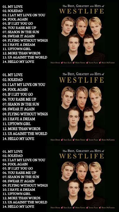 WESTLIFE FULL ALBUM I THE BEST GREATEST AND HITS OF WESTLIFE
