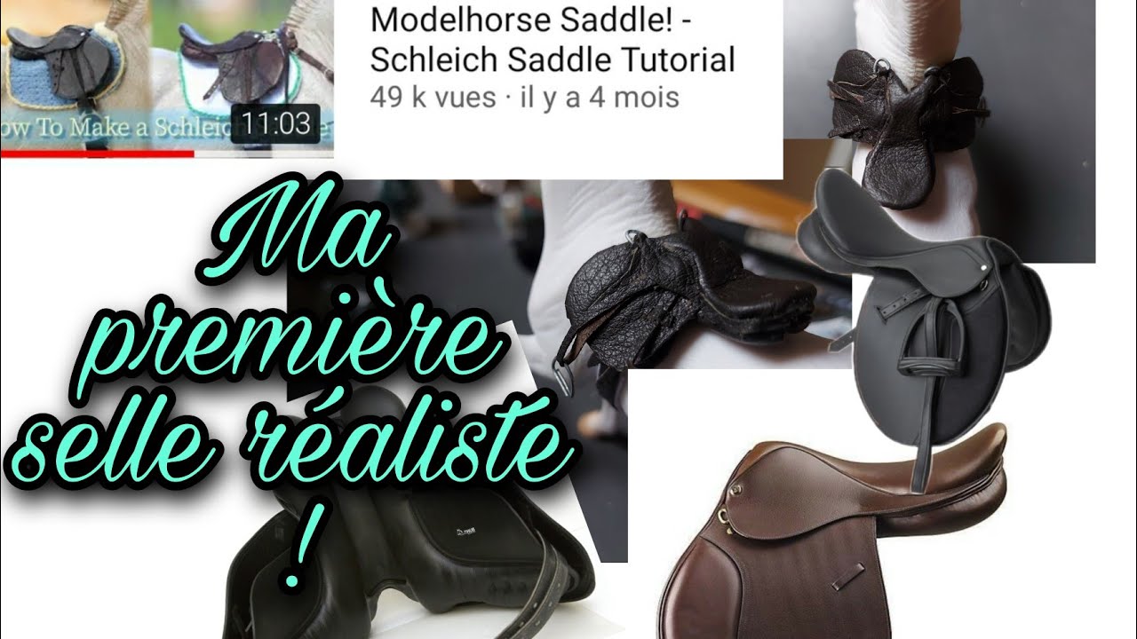 [Tuto] J'essaye de fabriquer une selle réaliste pour schleich 💪🐴 - YouTube