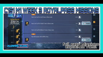 C1S1 M1 Week 3  Royalpass Missions | Fully Explained in Tamil | CLOWNS VLOG |