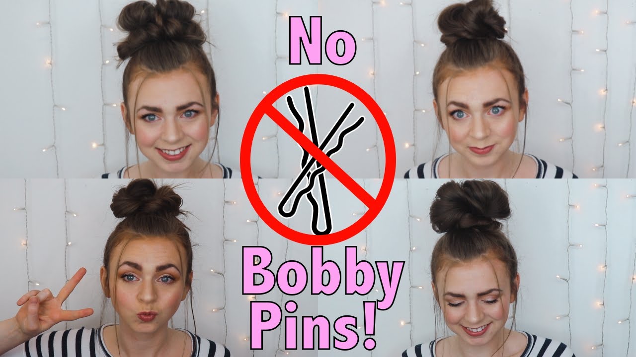 4 No Bobby Pin Messy Buns You Have To Try Hairstyles For Medium And Long  Hair  YouTube