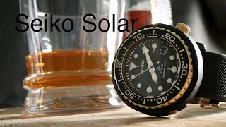 Seiko Tuna Solar SNE498 (Solar Turtle) Black and Gold