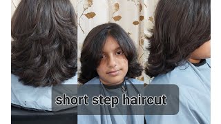 Eid ke tarie #short step haircut# with blow dry setting #beautyworld 16