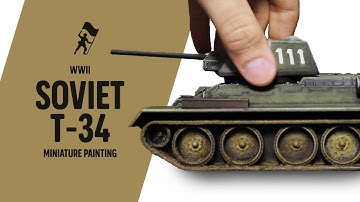 WWII Soviet T-34 Painting Tutorial, Music Video, No Commentary