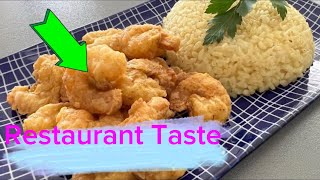 Crispy Shrimps with garlic rice shrimp seafood cooking