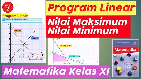 PROGRAM LINEAR ! Cara Menentukan Nilai Maksimum dan Nilai Minimum. NILAI OPTIMUM.
