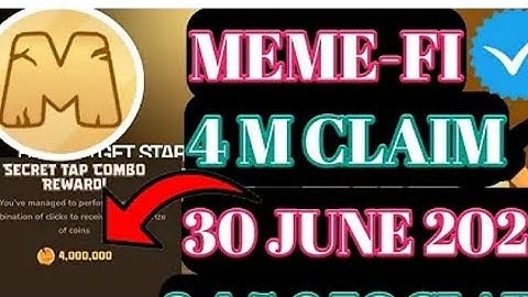 MEMFI  DAILY COMBO 30 JUNE ALL LEVELS MEMFI Secret tap combo