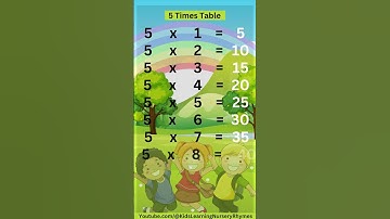5th Table  |  5 times table  | multiplication table #table #5timestable #multiplicationtable