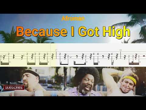 Afroman - Because I Got High Bass Guitar Tabs - YouTube