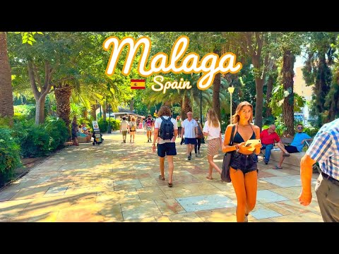 Malaga, Spanien | La Malagueta | Sommerlicher Stadtspaziergang 4K