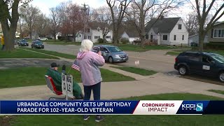 102-year-old Iowan surprised by birthday parade in his honor