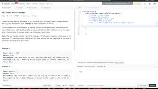 Leetcode 657 Robot return to Origin