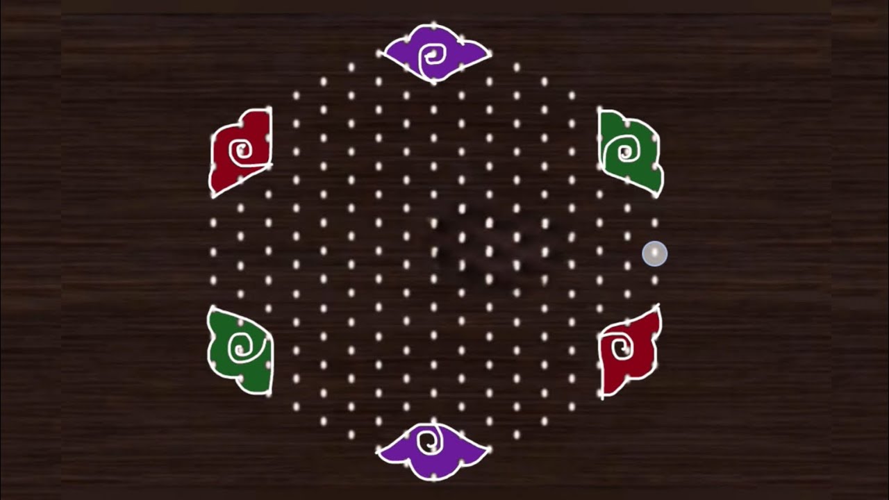 17*9 Dots Beautiful & Creative  Rangoli/Simple Festival Rangoli/Sankranthi Muggulu/Friday Kolam