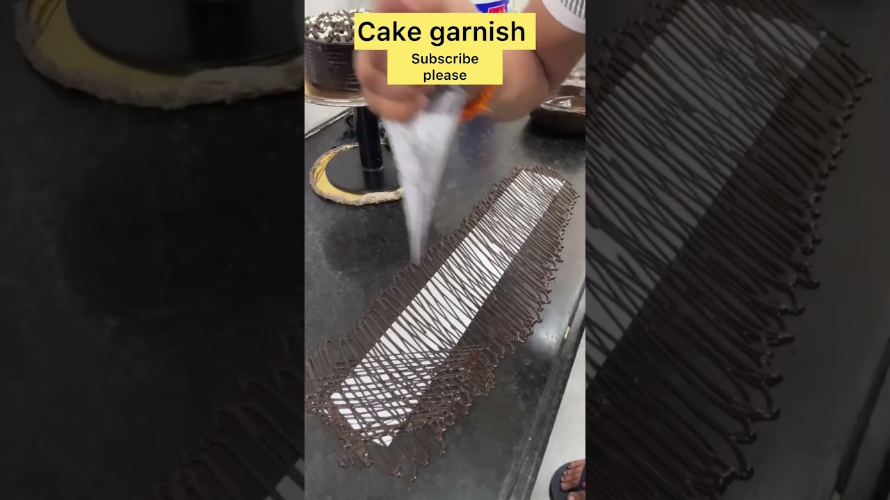 Chocolate garnish / cake garnish / #chocolategarnishtechniques #garnish #garnishes #shorts #cake