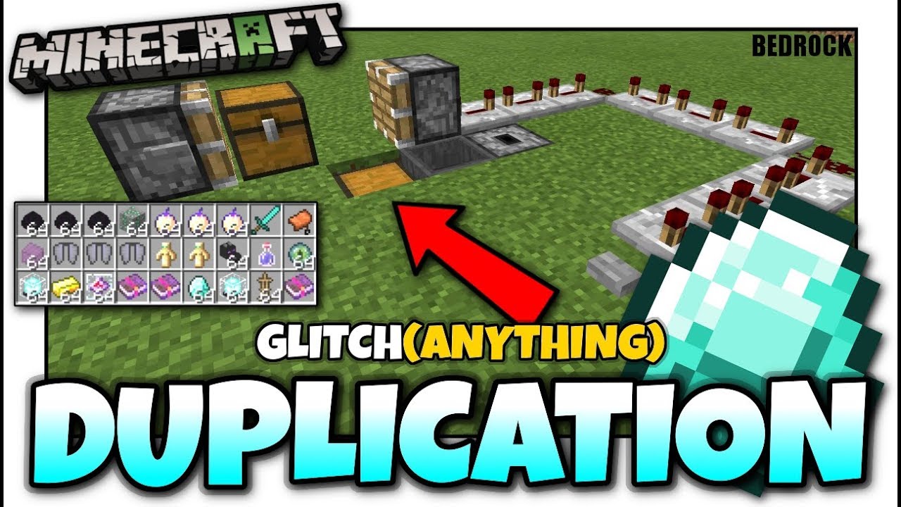 Minecraft - DUPLICATION GLITCH Anything ] MCPE / Xbox / Bedrock / Windows 10 - YouTube