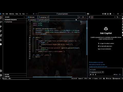 Password Generator| VS Code Python| Coding
