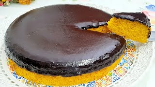 BOLO DE CENOURA SEM GLÚTEN COM COBERTURA SEQUINHA DE CHOCOLATE – CENOURA COM FLOCÃO DE MILHO