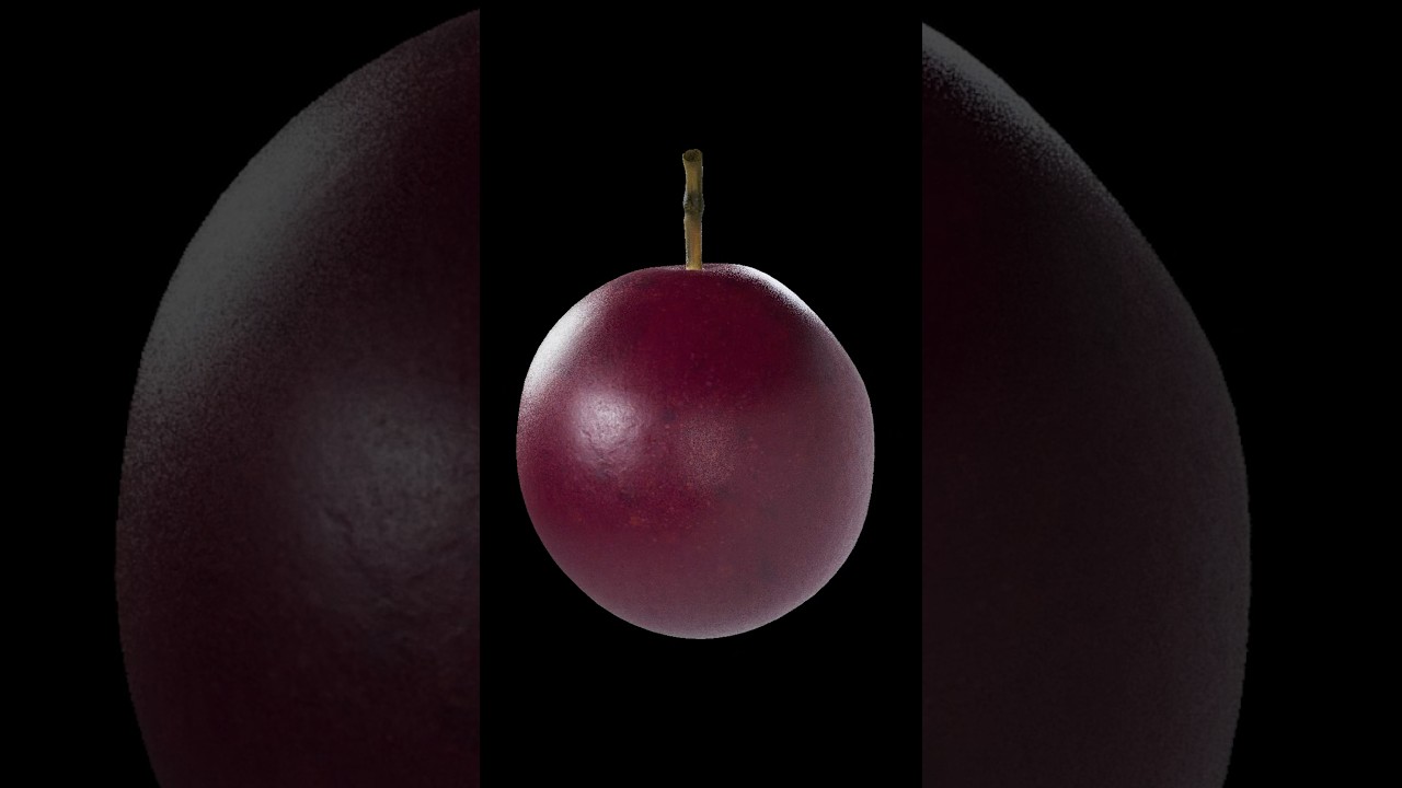 Texturing a passion fruit 3d model 