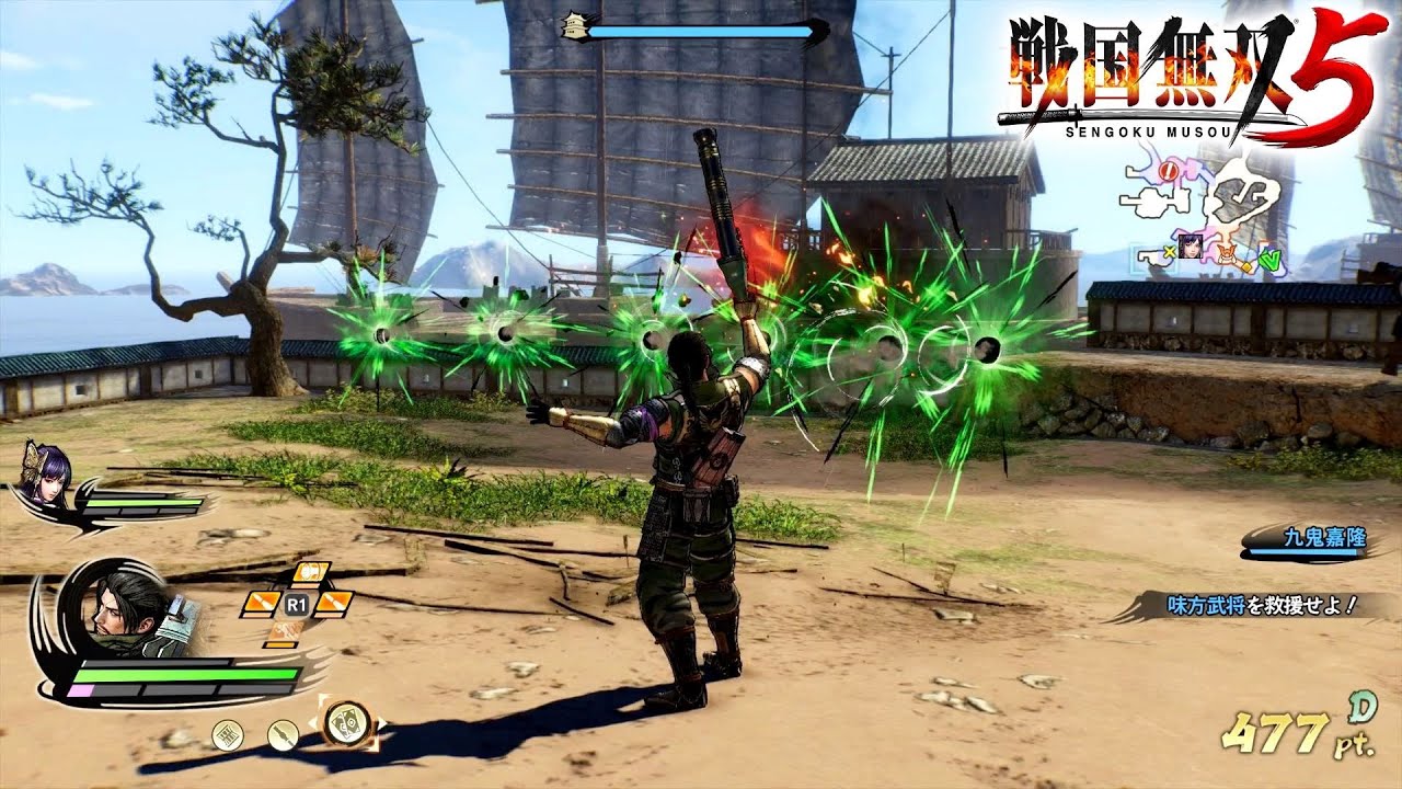 戦国無双5 雑賀孫市 アクション 大筒 モーション Samurai Warriors 5 Youtube
