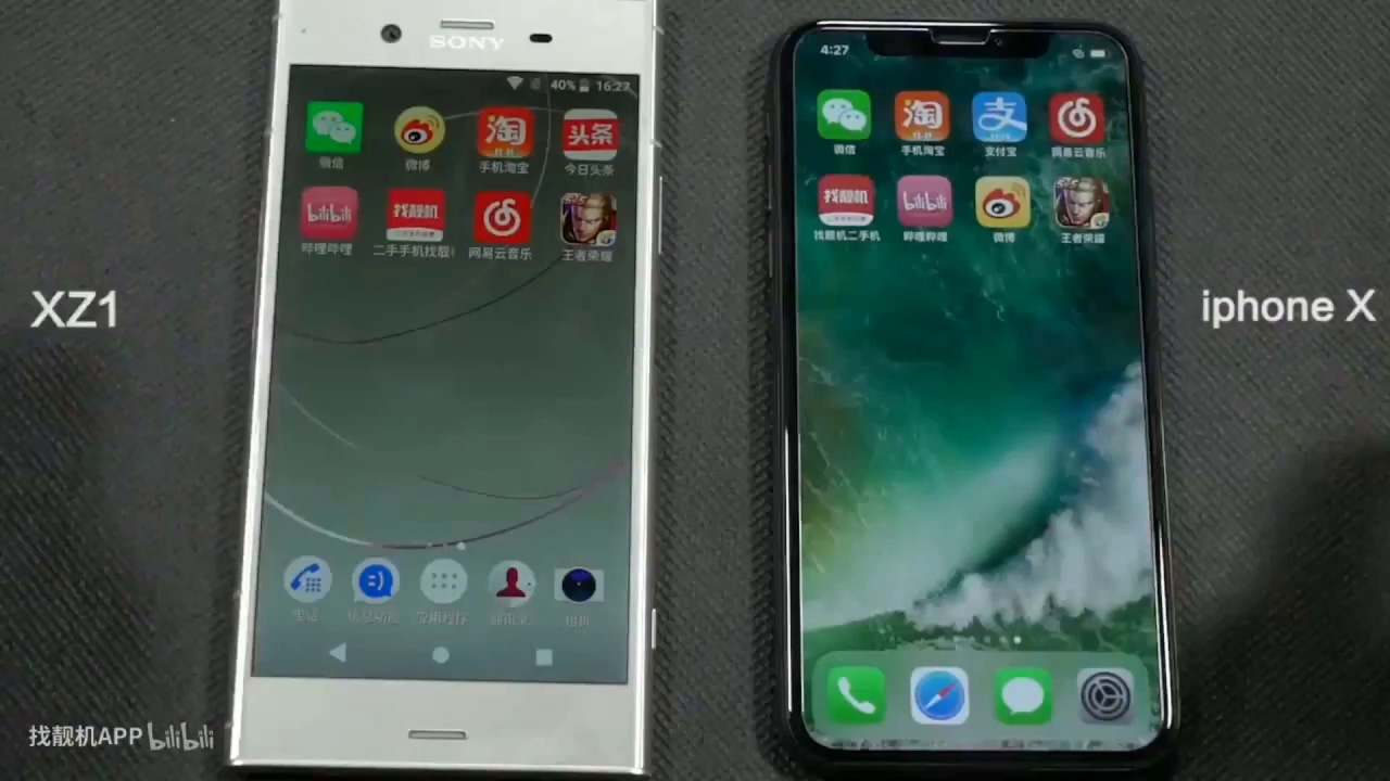 Iphone x vs xperia XZ1 speed test || xperia XZ1 vs iphone x speed test