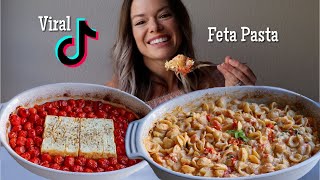 Baked Feta Pasta MUKBANG! Viral TikTok Recipe!