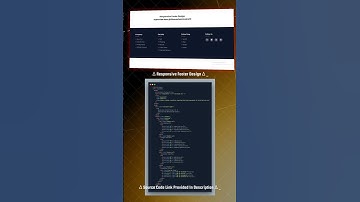 Responsive Footer Design 🚀 || Footer Design Using HTML CSS 💥 #webdesign #htmltutorial