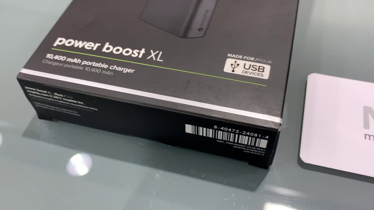 Sạc Dự Phòng Mophie Power Boost XL 10400mAh Black - 4081 - Hàng Chính Hãng - Pin Sạc Dự Phòng Mophie Power Boost XL 10400mAh Black - 4081 - Hàng Chính Hãng - Pin
