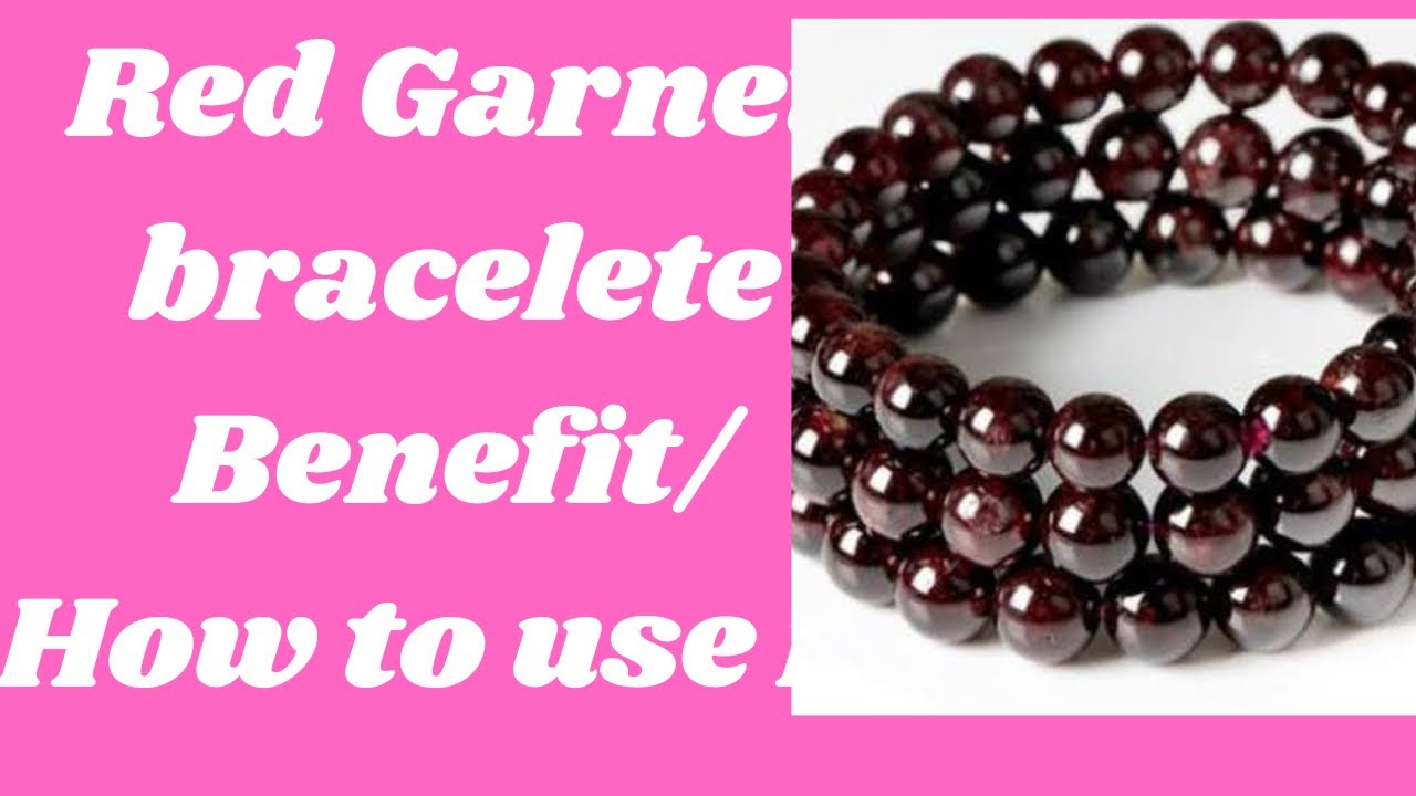 Deep Red Garnet gemstone bracelet with optional sterling silver charm