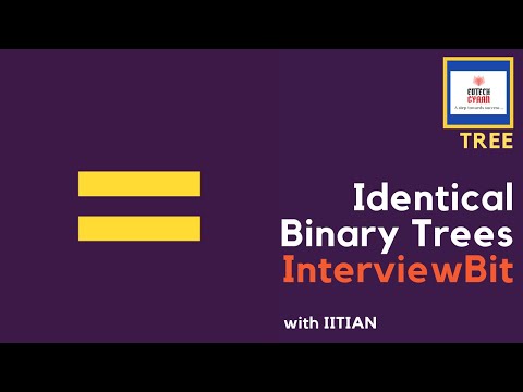 Identical Binary Trees | Interview bit | Trees | Interview prep. | IIT Kanpur